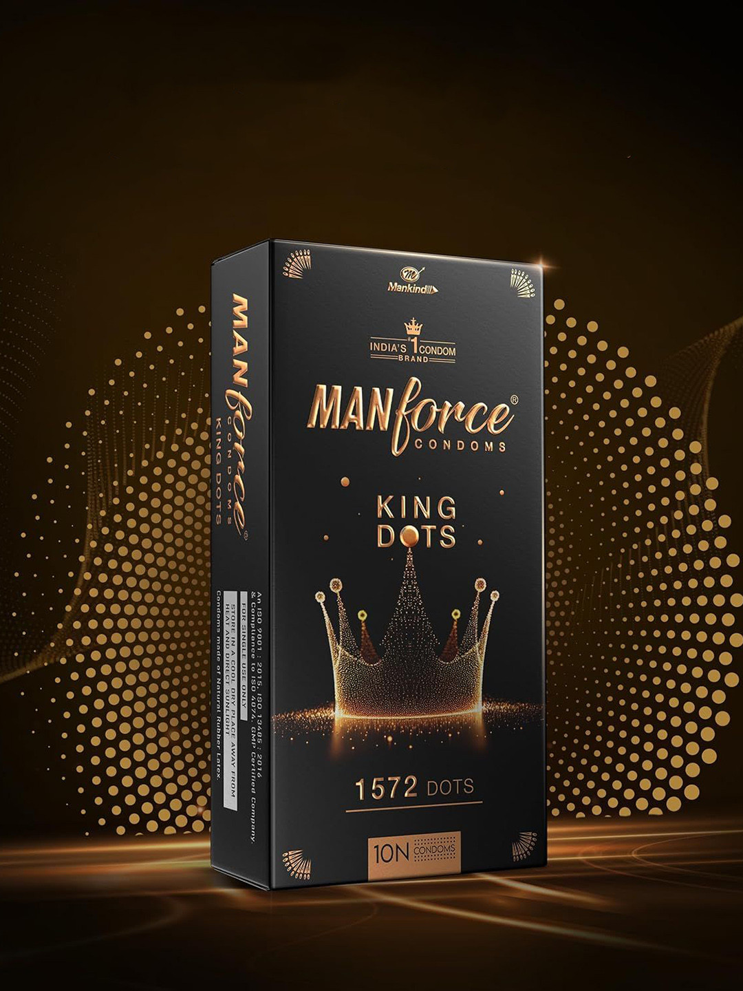 Manforce Set Of 8 King Dots Extra Dotted Condoms- 10 Condoms Each