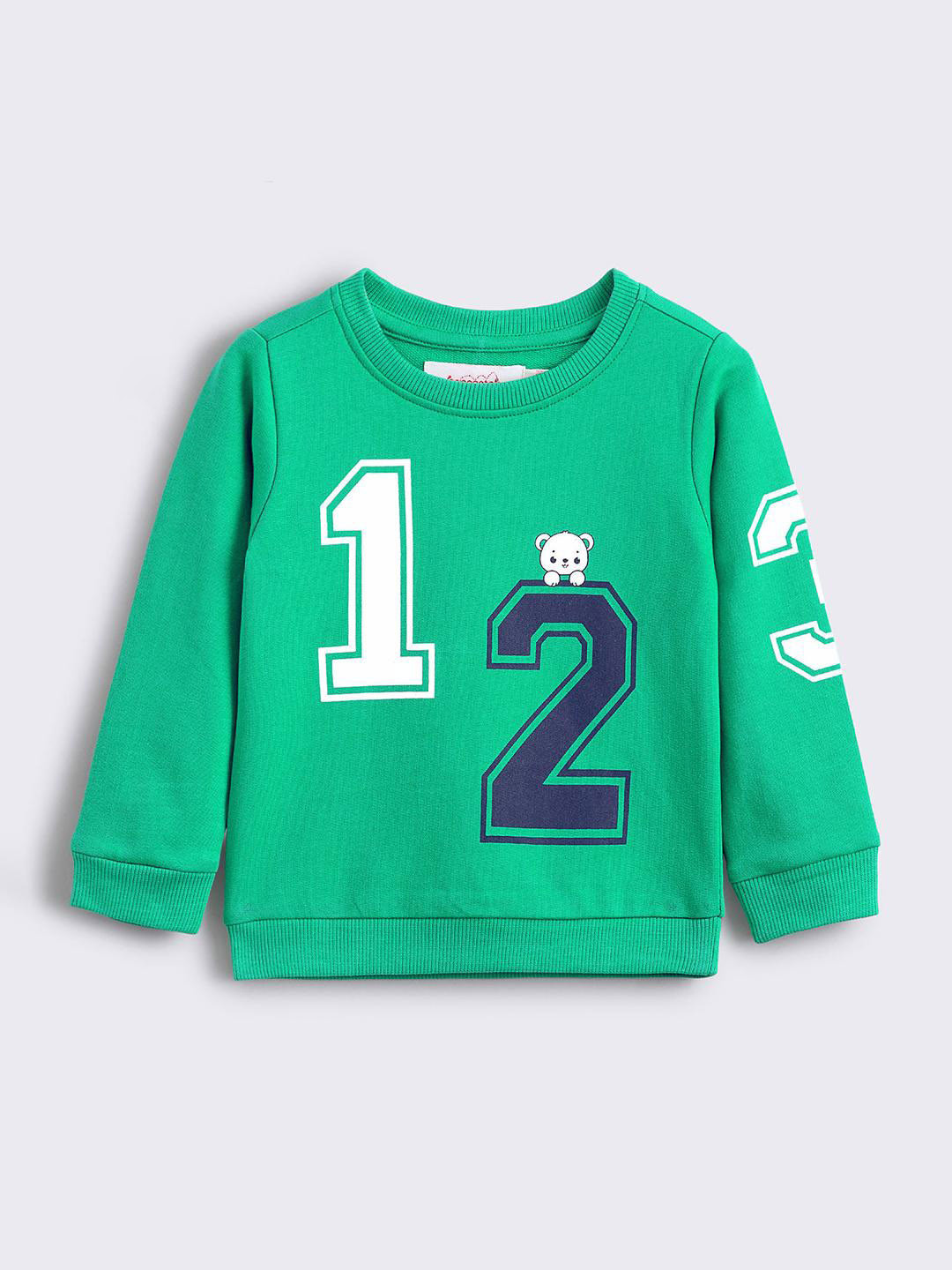 Hopscotch Cotton Numeric Pullover Sweatshirt