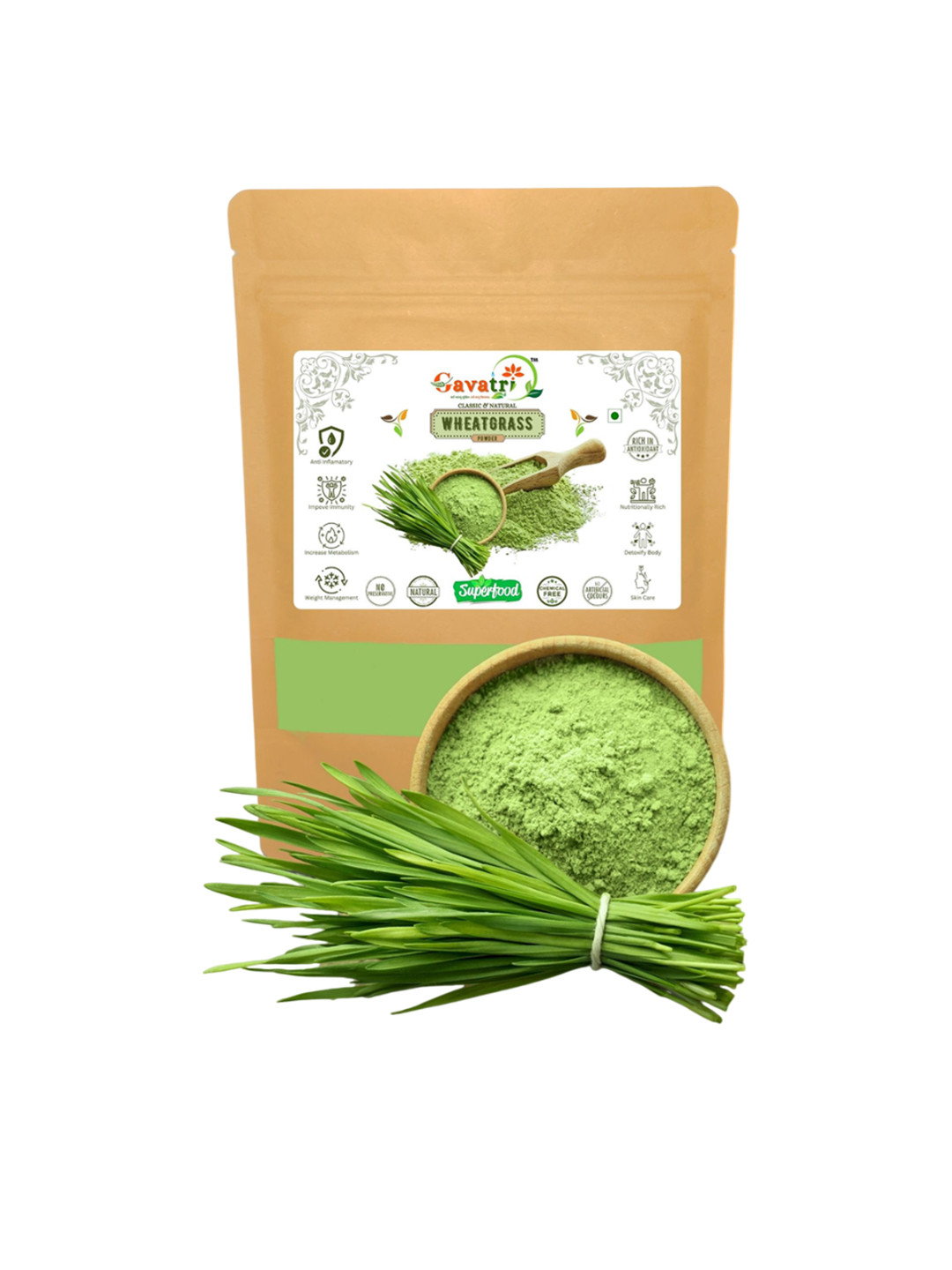 Gavatri Natural Wheatgrass Powder - 250 g