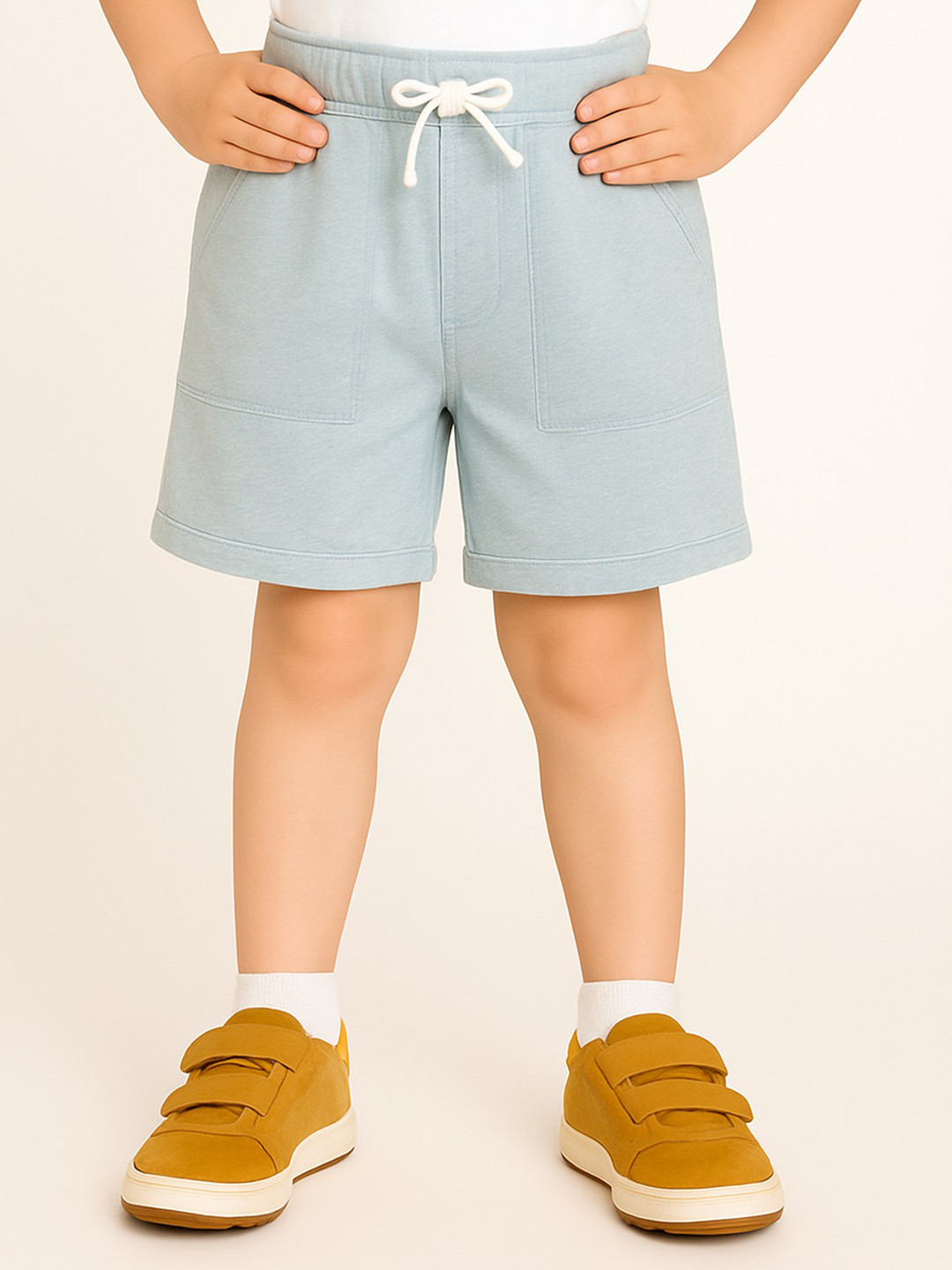 JusCubs Boys Regular Fit Mid-Rise Cotton Shorts