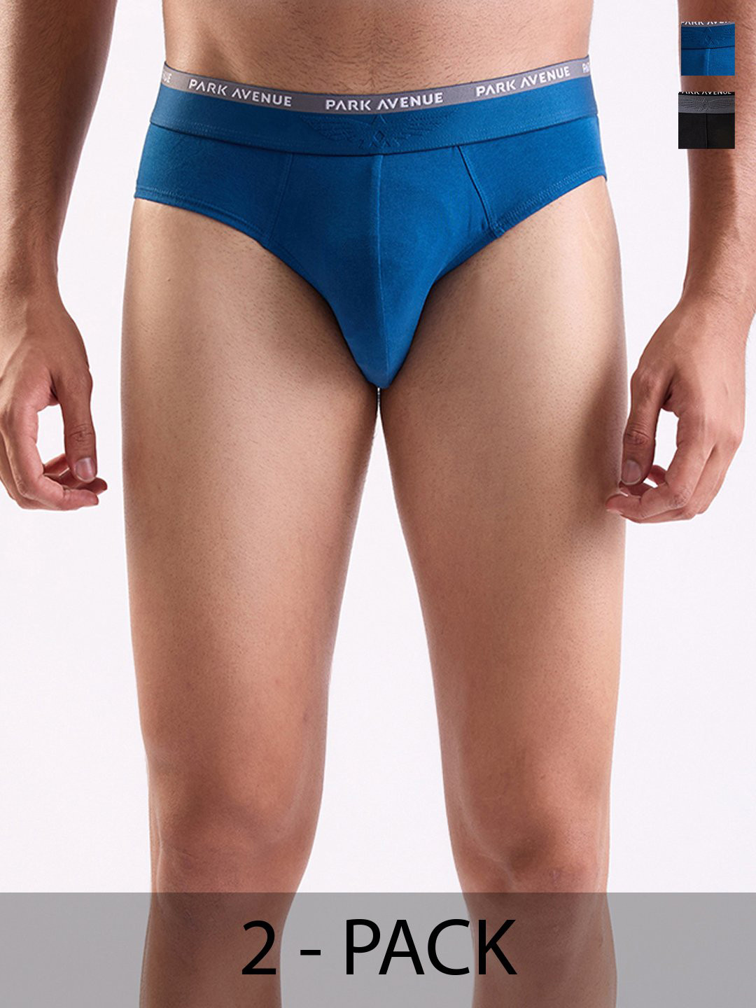 Park Avenue Pack Of 2 Mid-Rise Anti-Bacterial Basic Briefs PZRX00280-X3