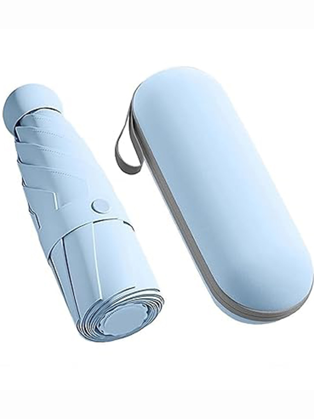 AUGEN Turquoise Blue 4 Fold Full Cover Manual Umbrella