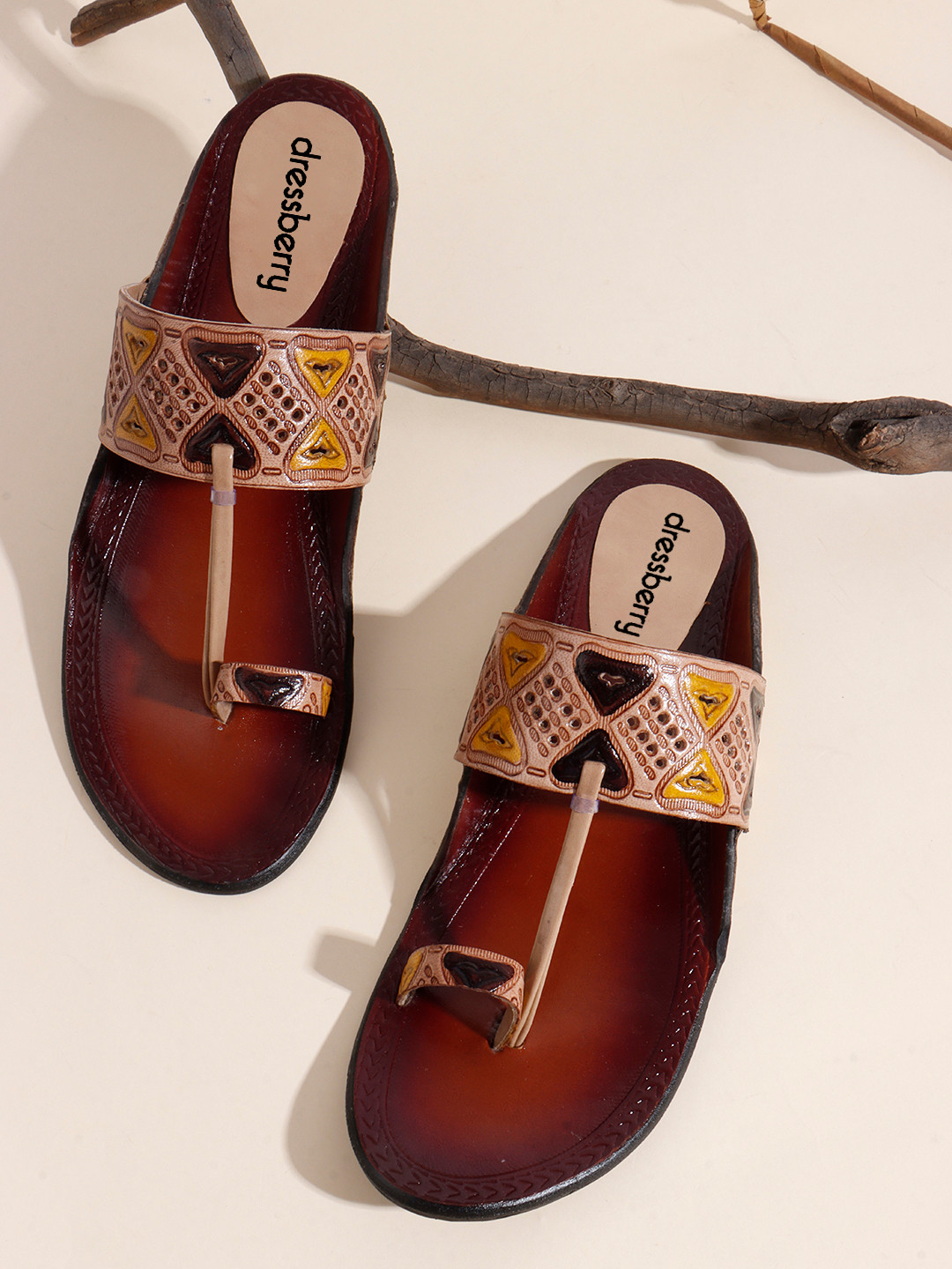 DressBerry Women Woven Design One Toe Flats