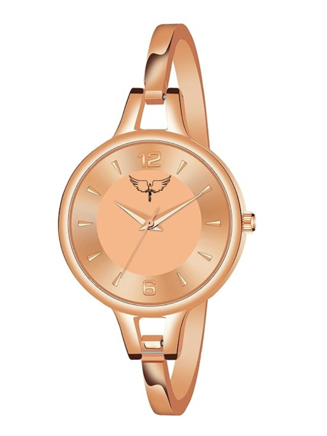 WHITE BIRD Women Brass Dial & Bracelet Style Straps Analogue Watch WB RB Rose Gold