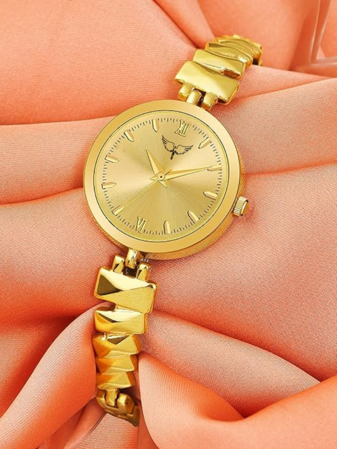 WHITE BIRD Women Brass Bracelet Style Straps Analogue Watch SM11 Gold