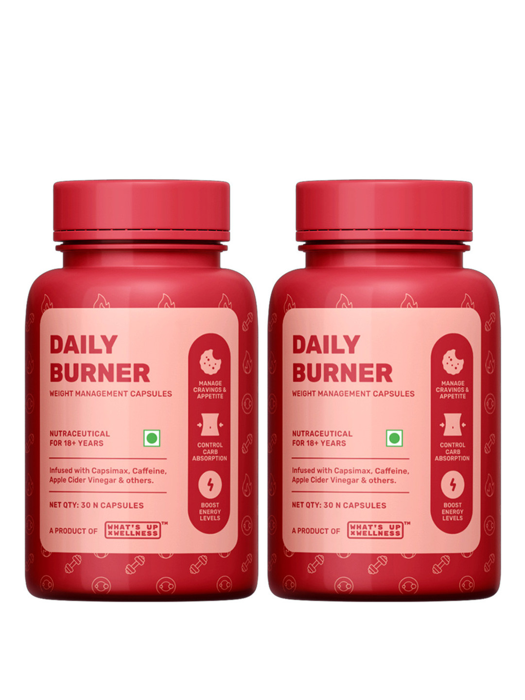 What's Up Wellness Set Of 2 Daily Burner - 30 Capsules Each