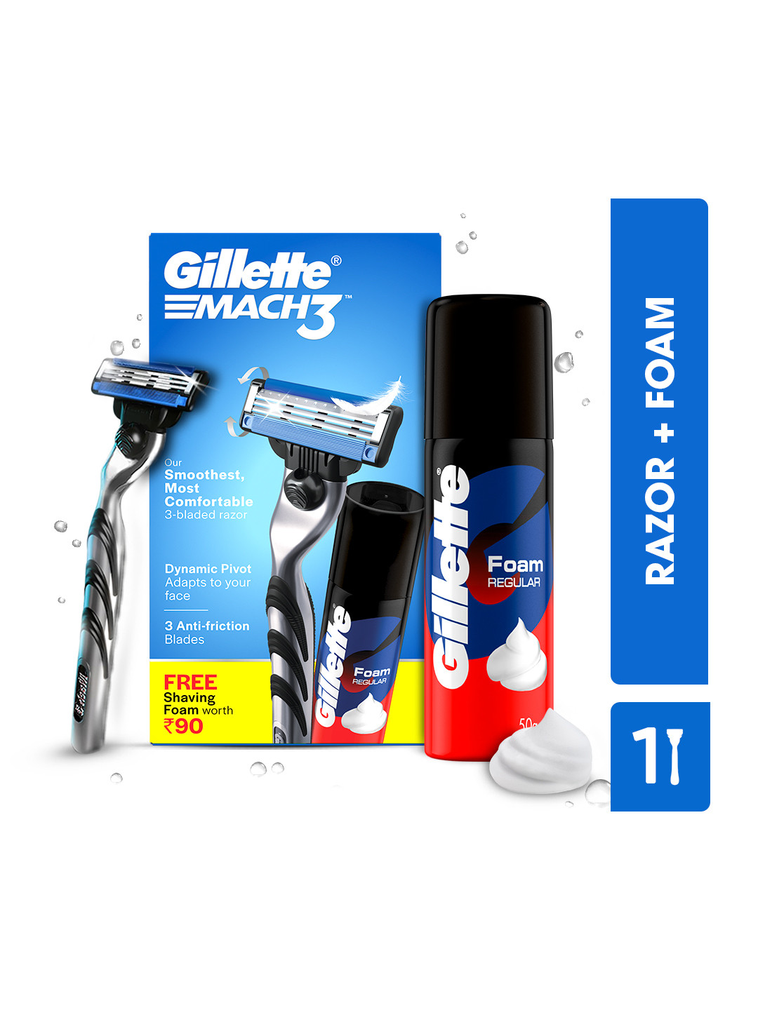 Gillette Mach3+Foam Gift Pack
