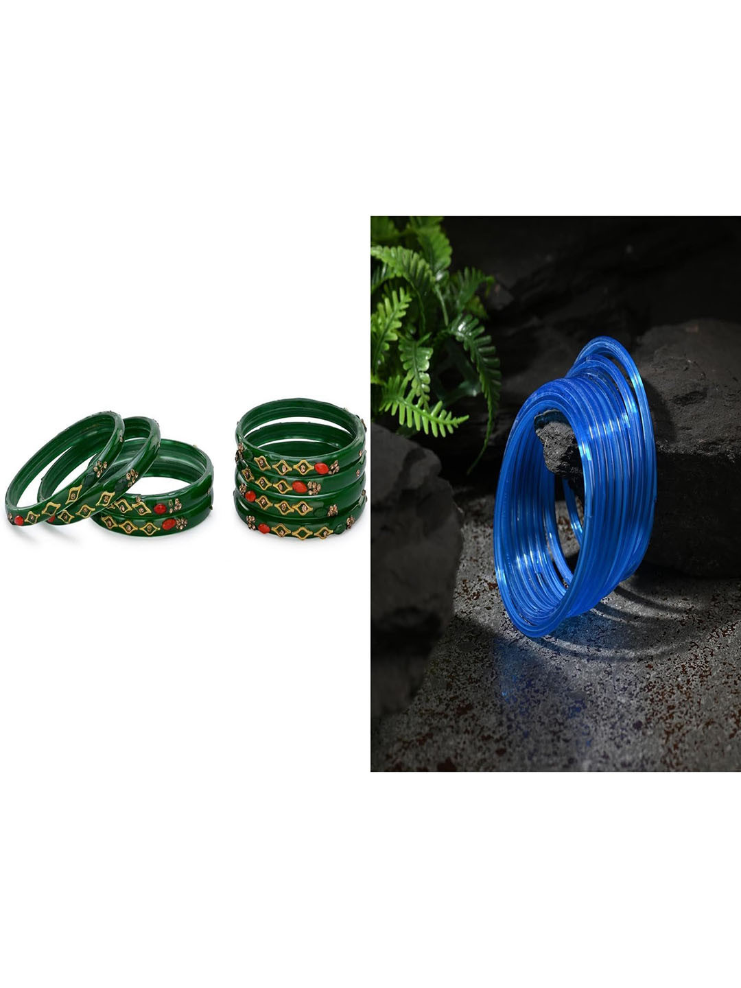 SOMIL Set Of 20 Traditional Handcrafted Glass Bangles