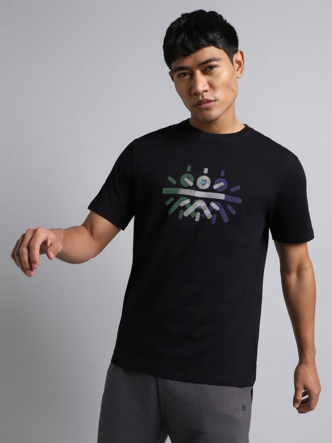 CULT Men Black Cult Brand Carrier T-shirt