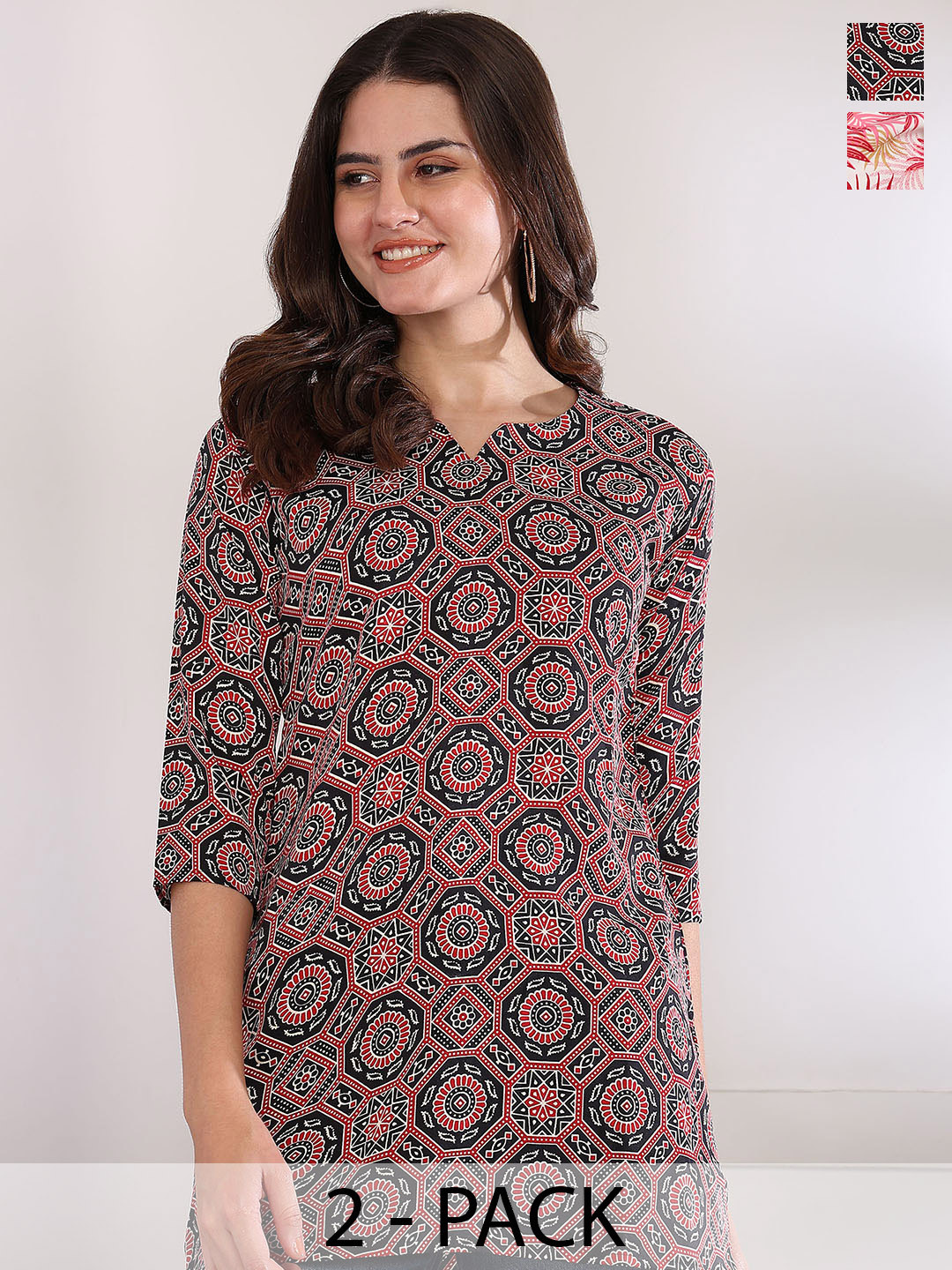 KILLARI Pack Of 2 Ethnic Motifs Printed Kurti
