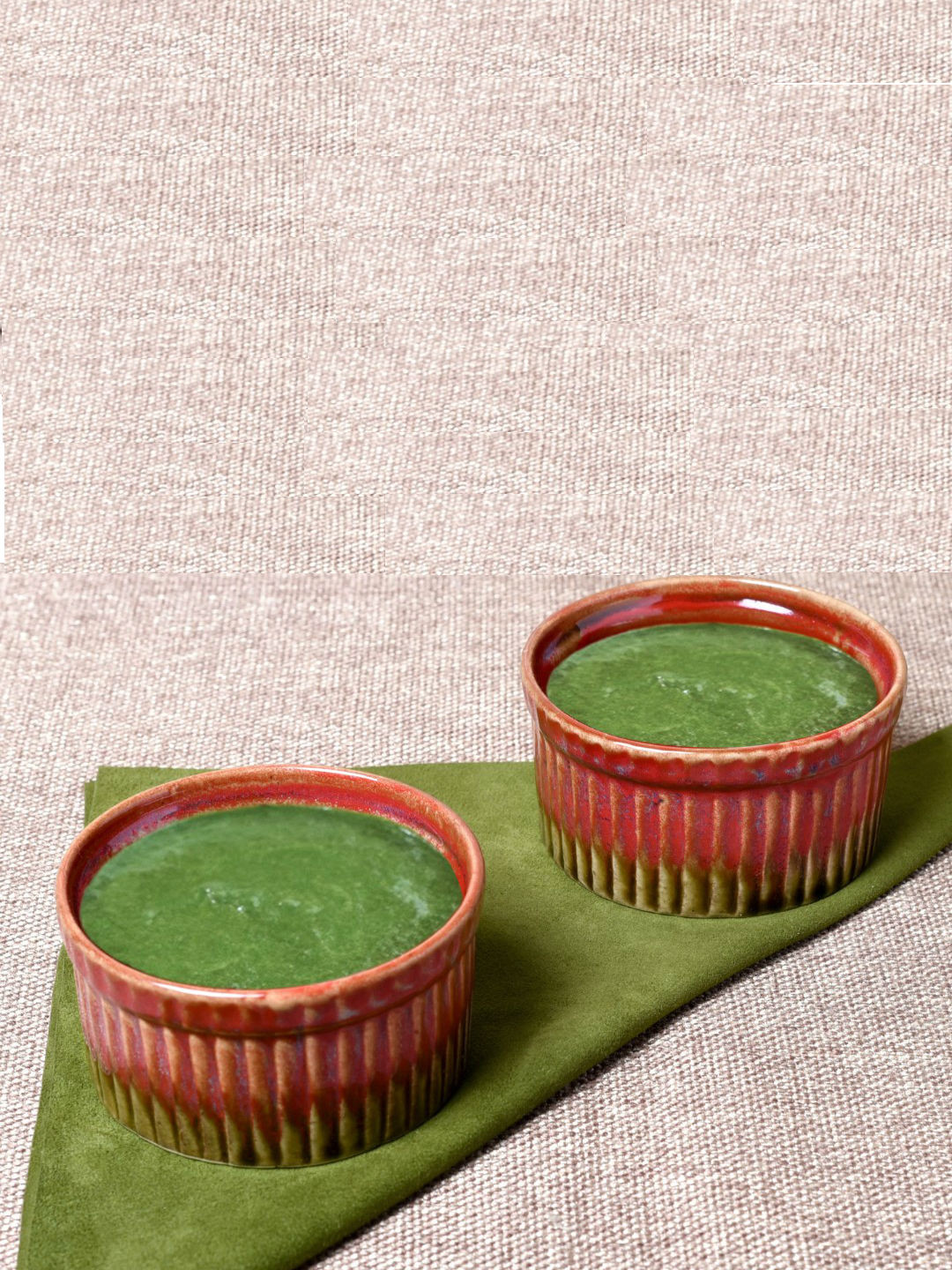 Unravel India Maroon & Brown 2 Pieces Solid Ceramic Dip Set