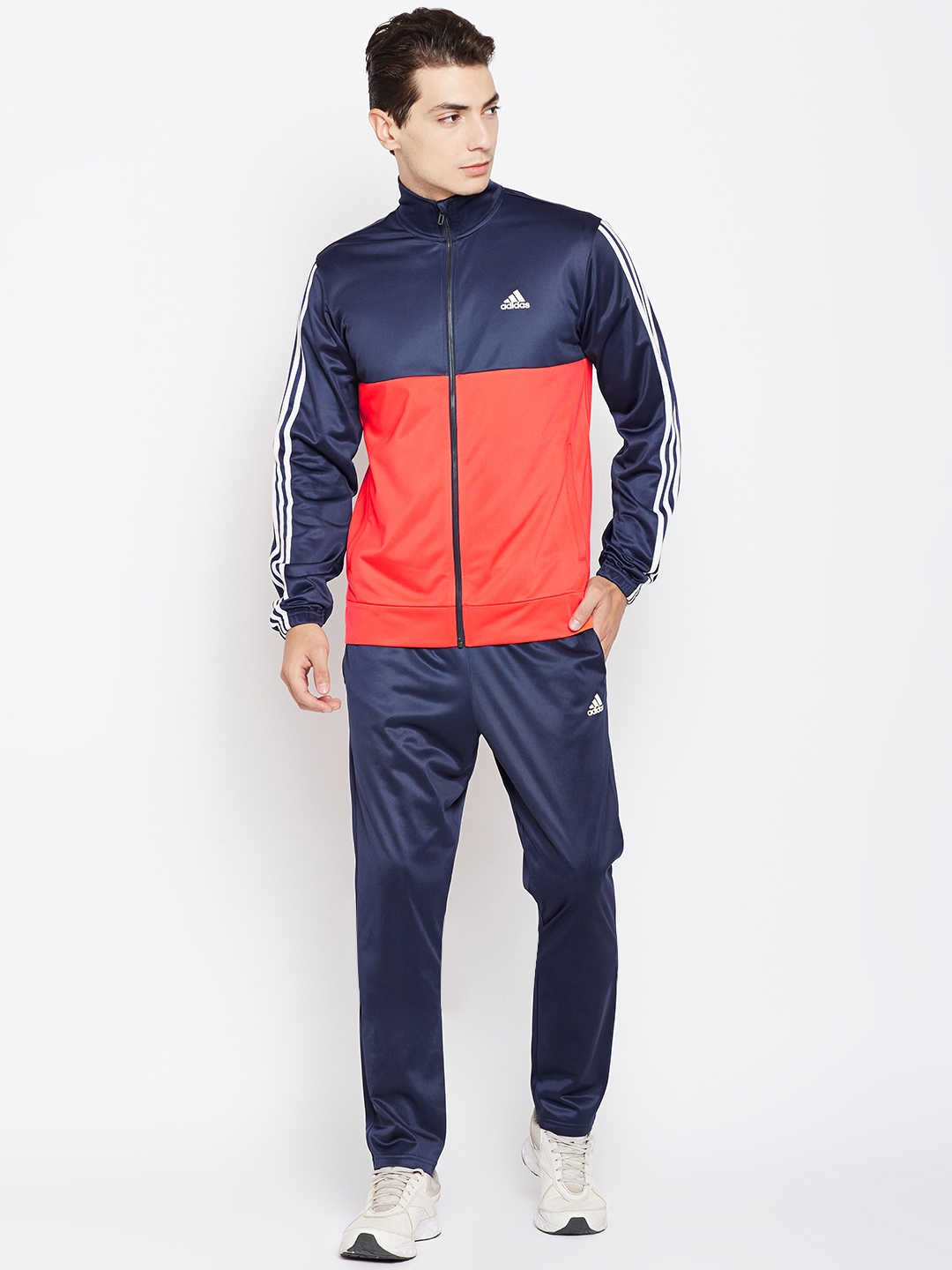 Buy ADIDAS Navy & Red BACK2BAS Tracksuit - Tracksuits for Men 3888663 | Myntra