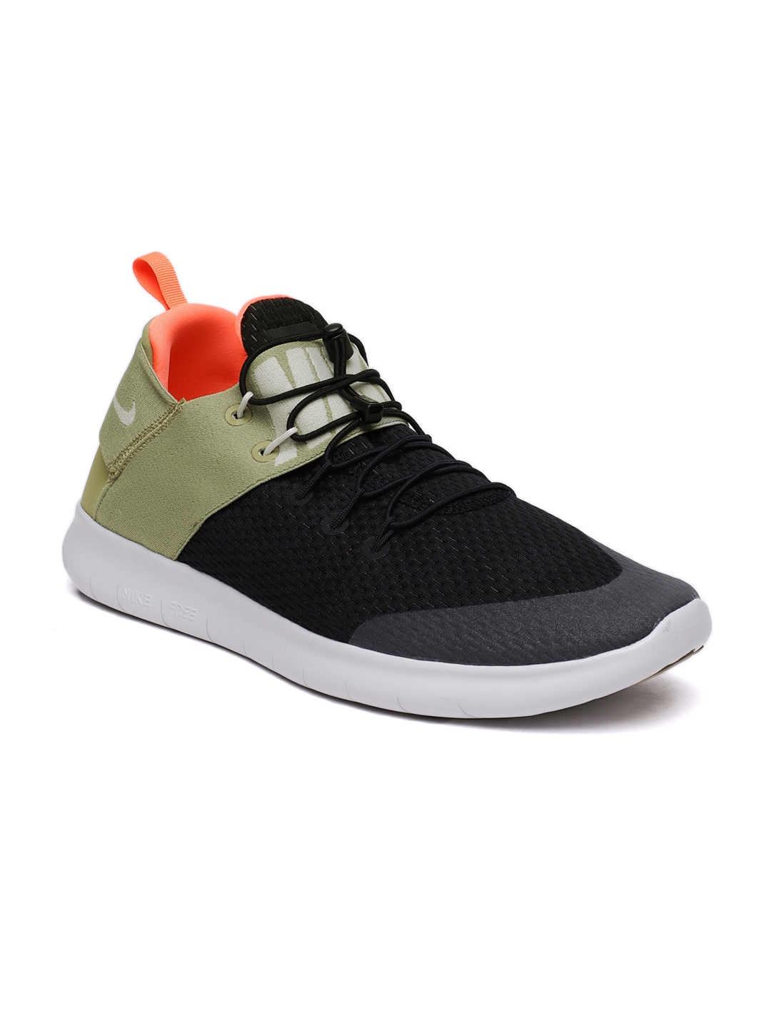 Buy Nike Men Black & Olive Green Free RN Commuter Running Shoe - for Men | Myntra