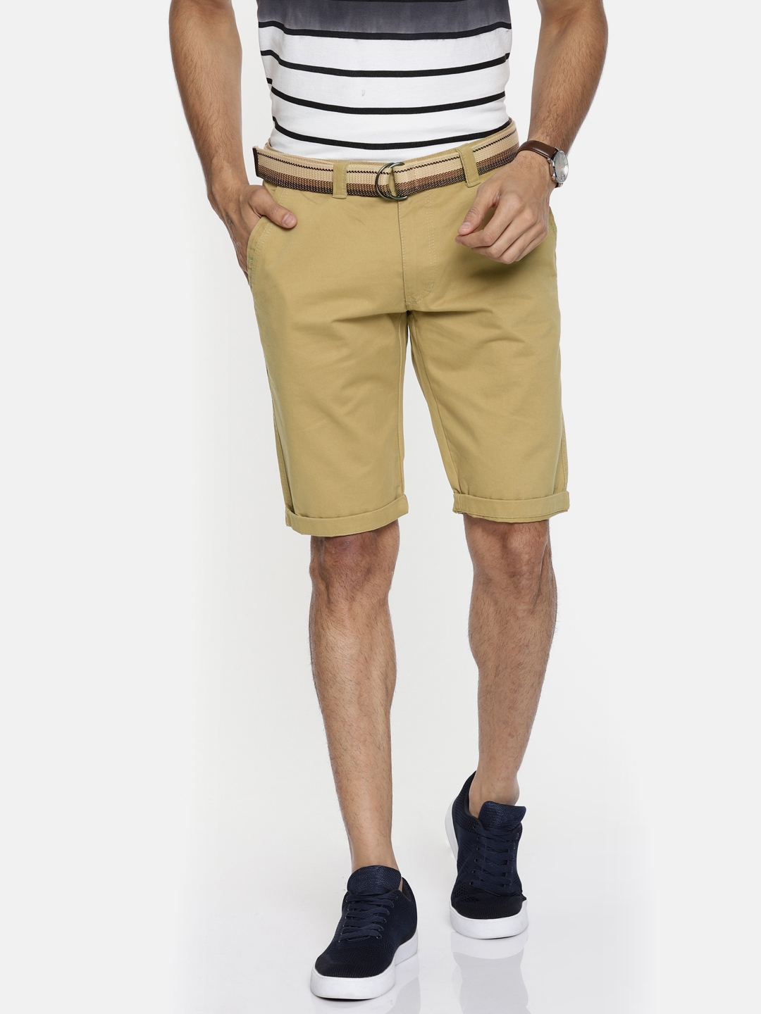 Buy Sports52 Wear Men Khaki Solid Tailored Fit Chino Shorts Shorts For Men Myntra