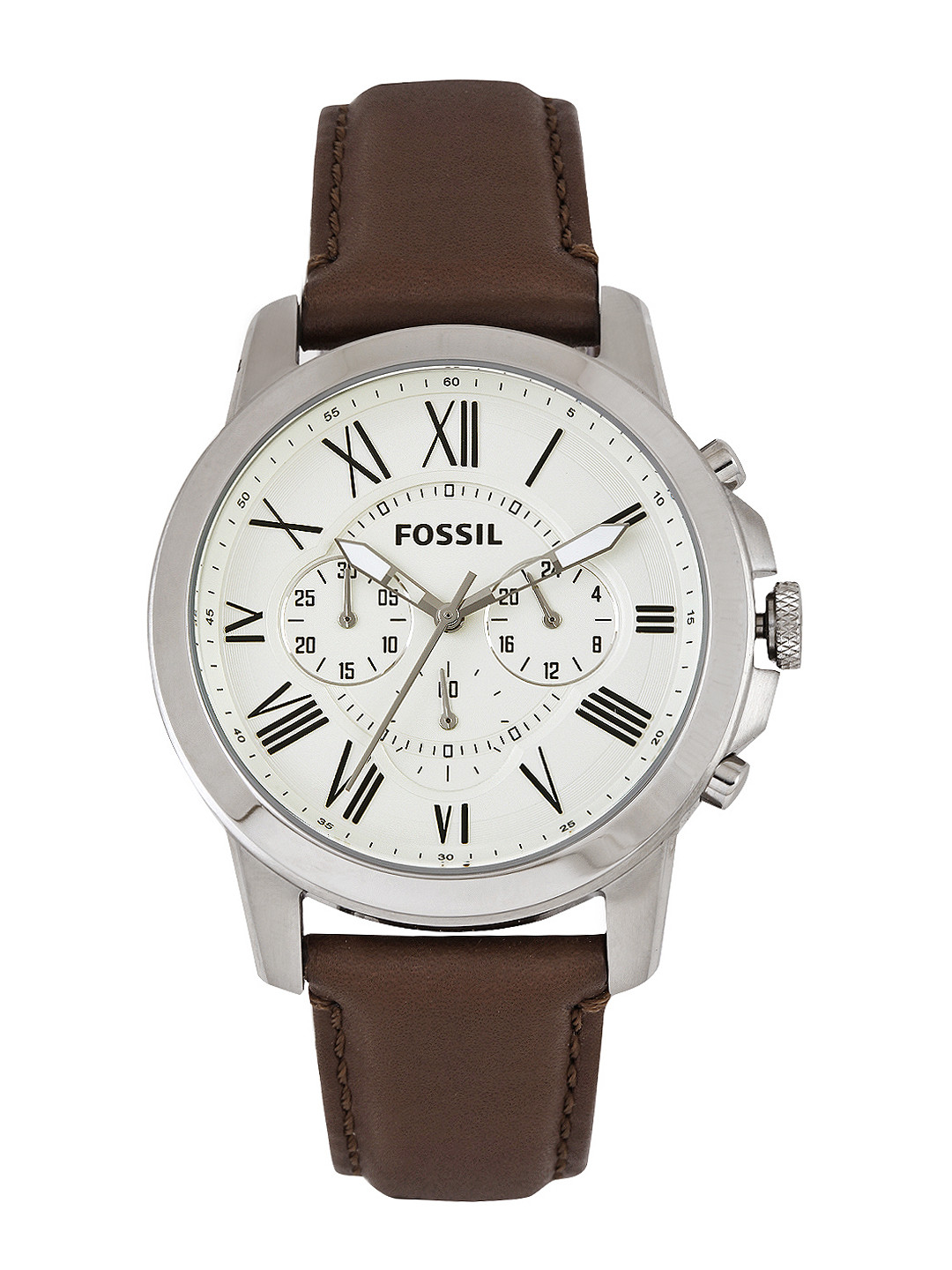 Fossil Men White Dial Chronograph Watch 
