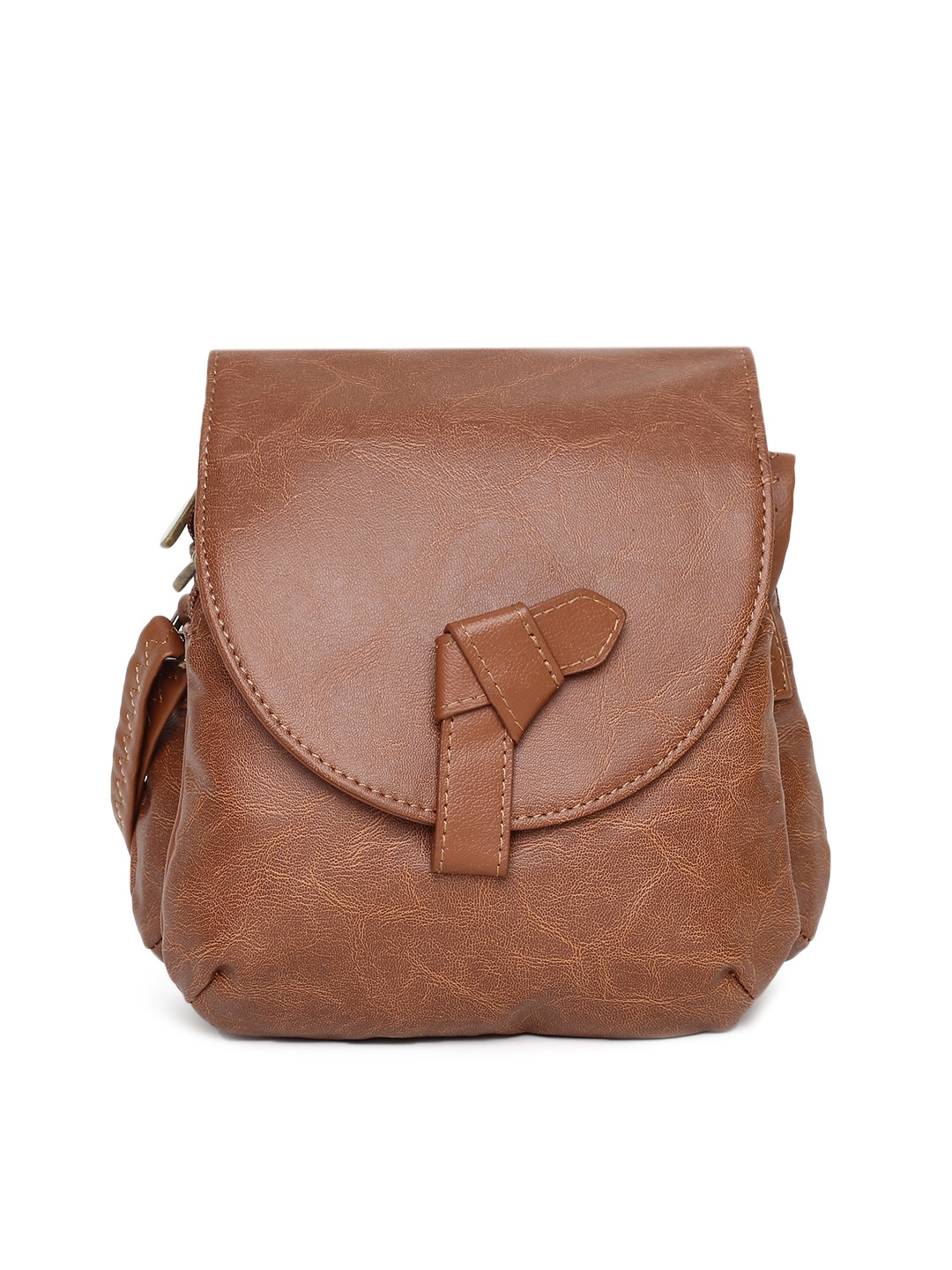Baggit Brown Solid Sling Bag Handbags For Women 4267741 Myntra Image