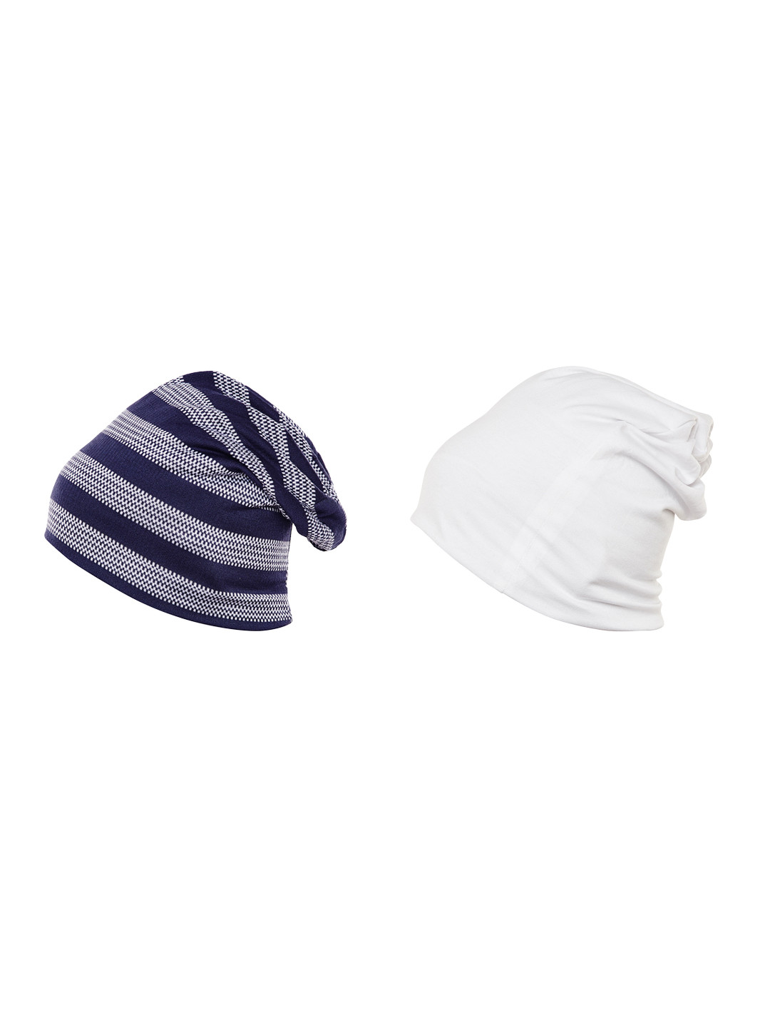 MACK JONNEY Men Cotton Self Design Pack of 2 Beanie Caps