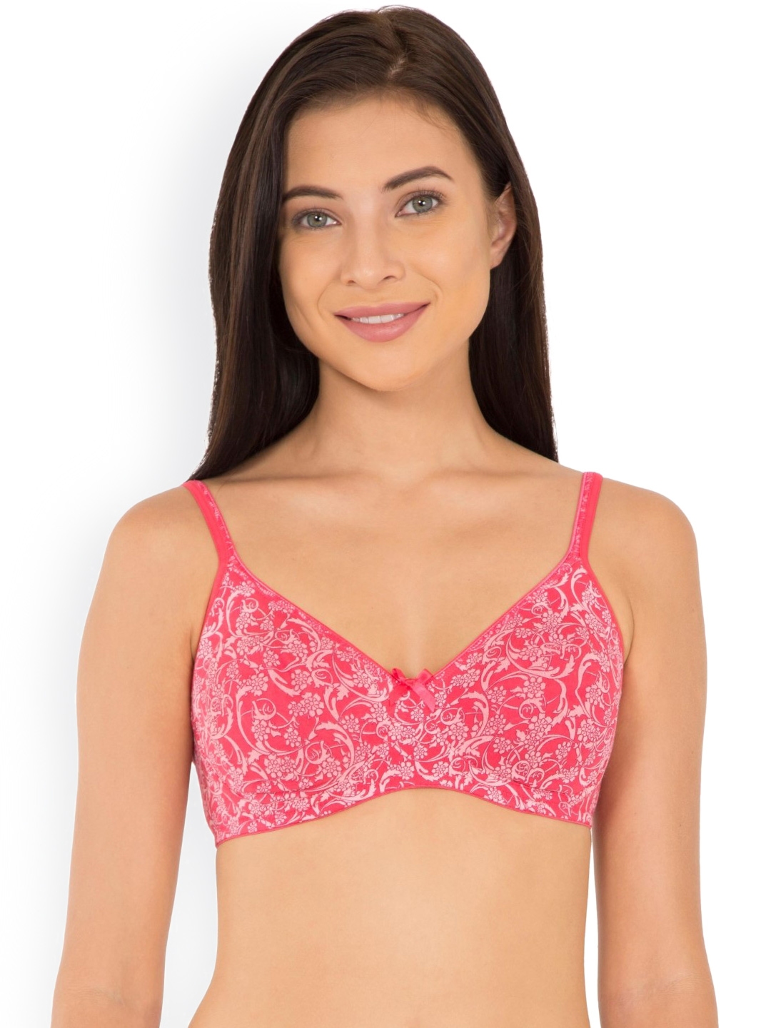 Buy Jockey Pink Printed Non Wired Non Padded Everyday Bra 1722 0103 217RB -  Bra for Women 4307126