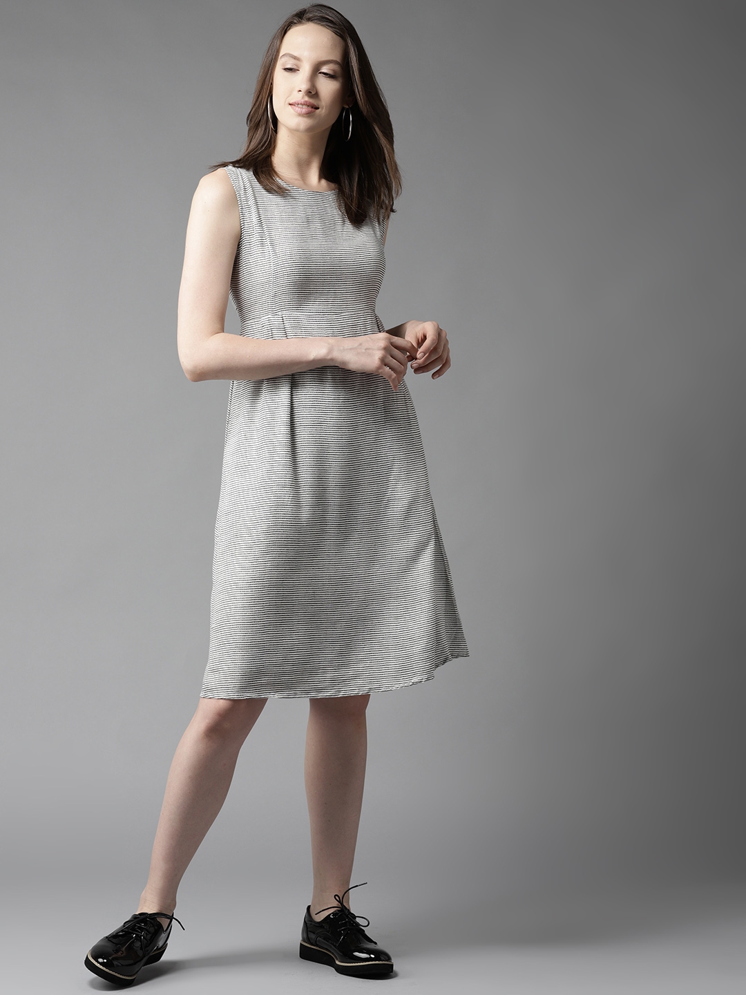 striped dress myntra