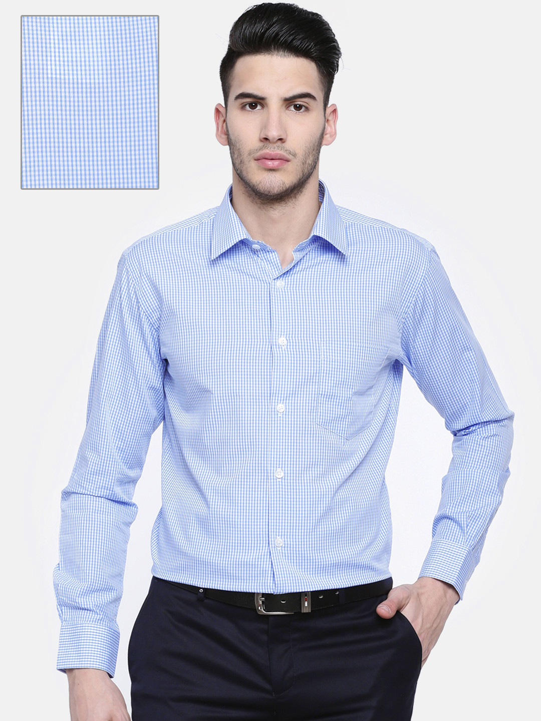 Slim Fit Checked Formal Shirt - Shirts 