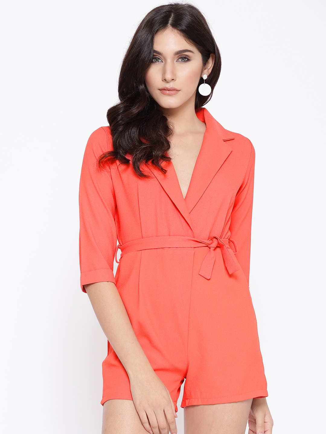 orange blazer playsuit