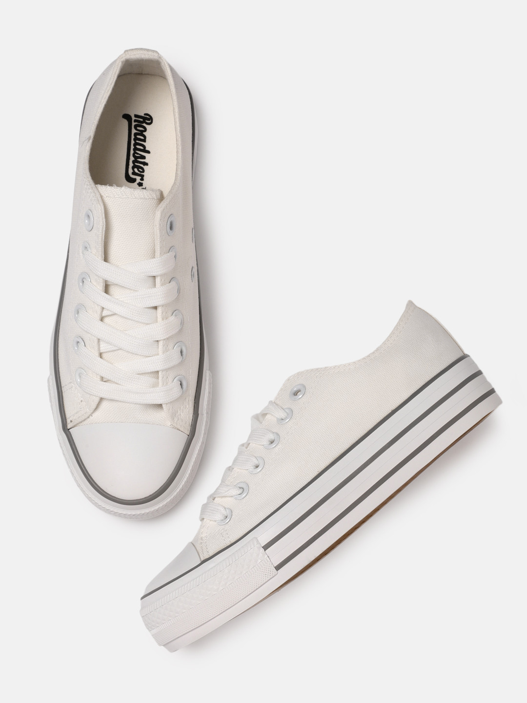 roadster women white sneakers