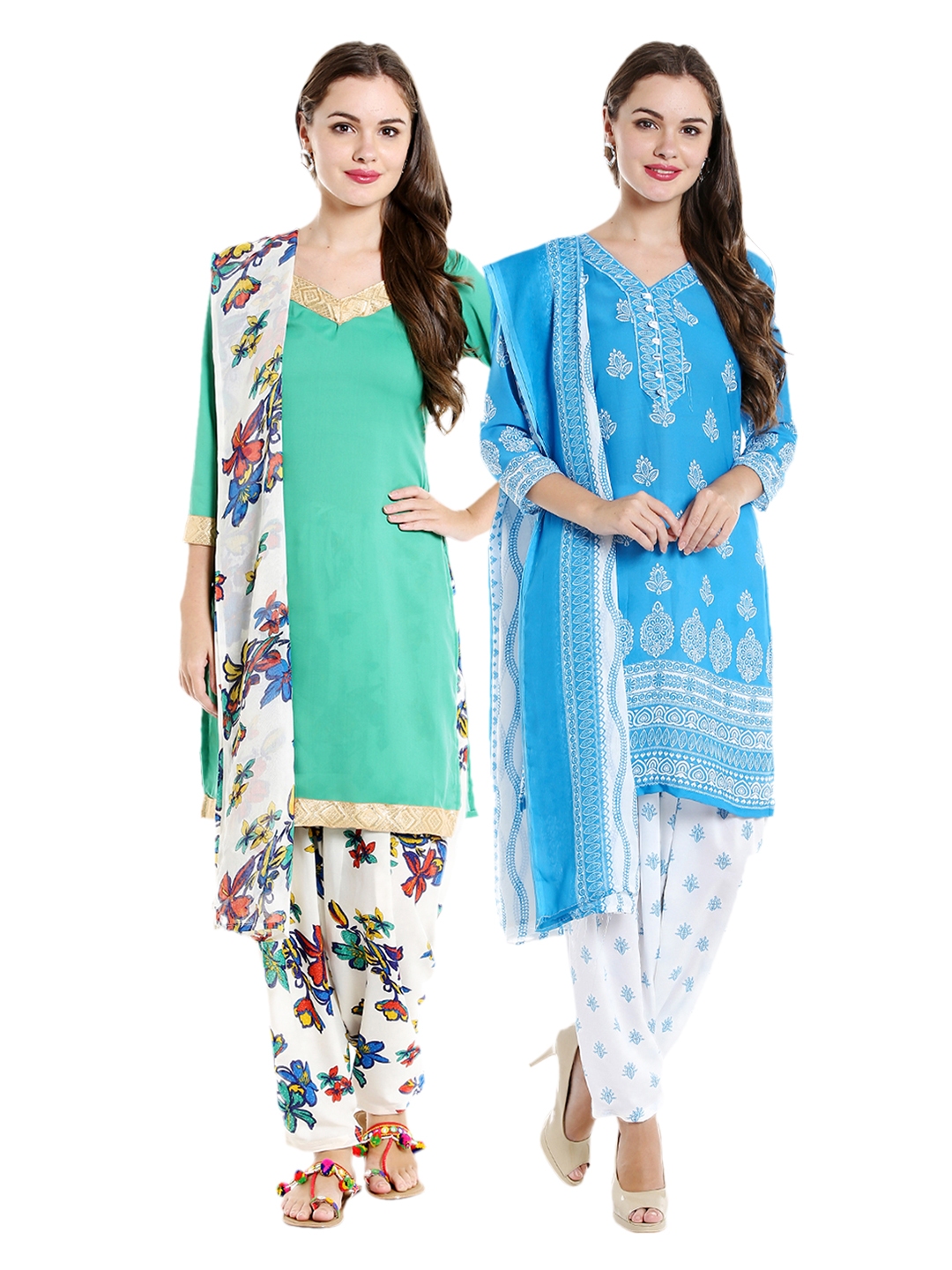 myntra unstitched salwar suits