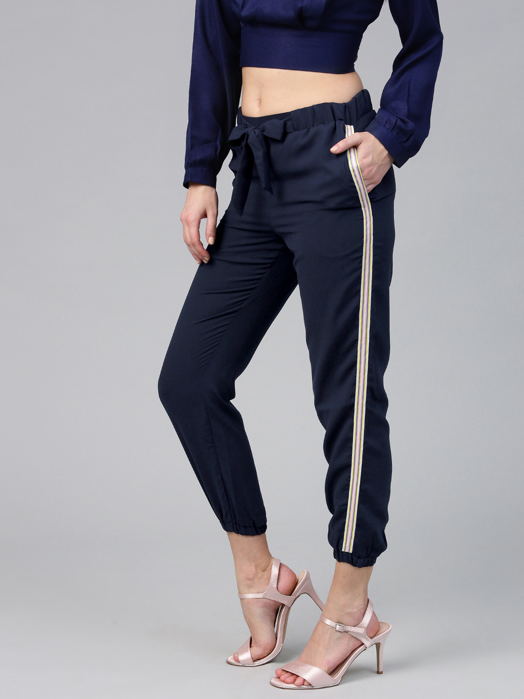 SASSAFRAS Women Navy Blue Regular Fit 