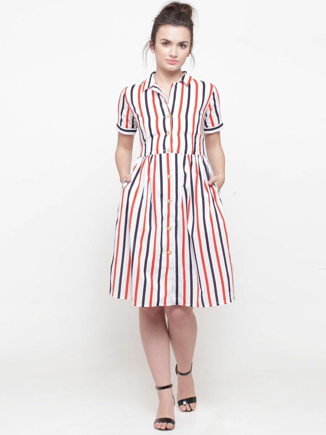 striped dress myntra