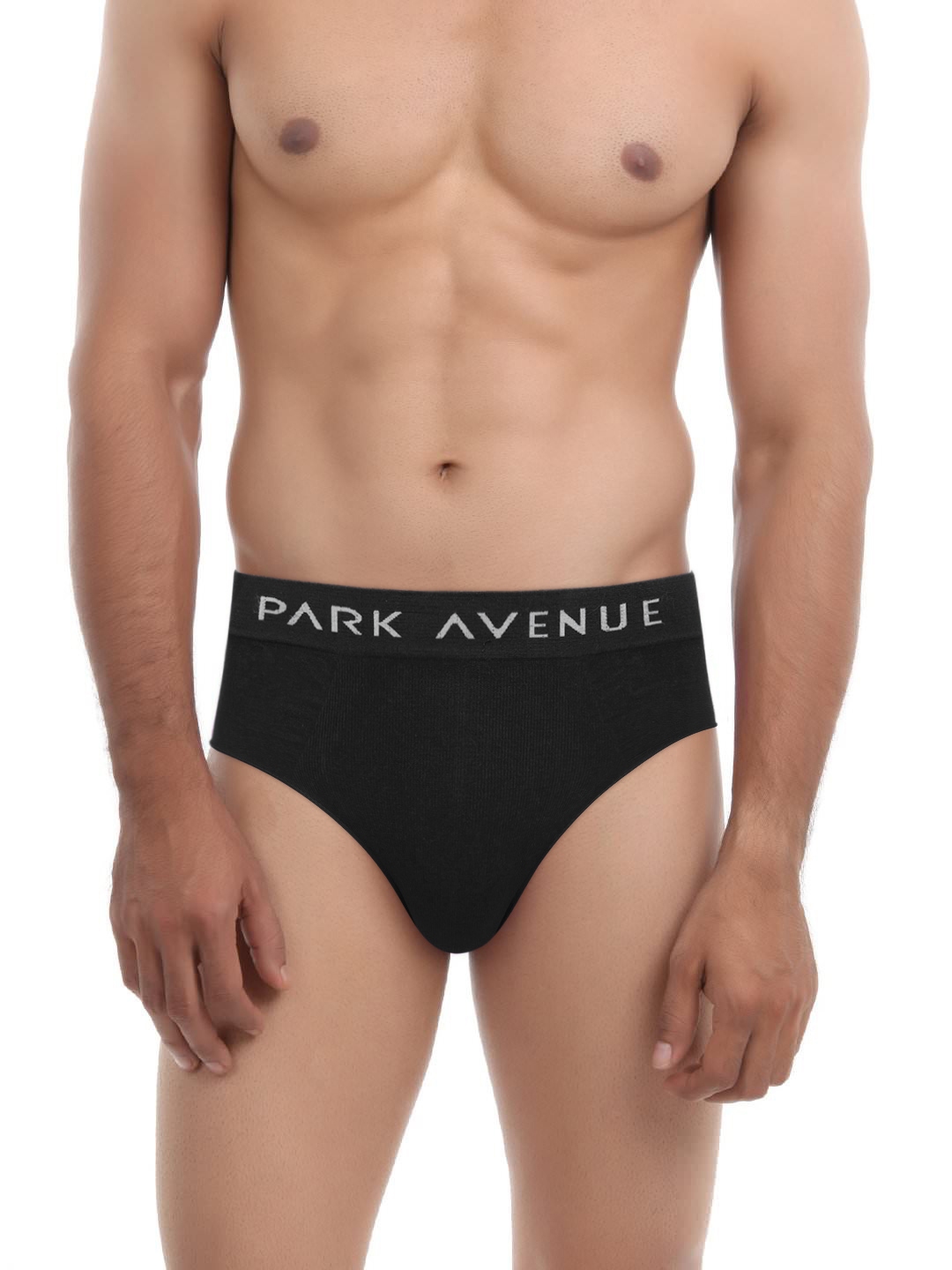 Park Avenue Men Black Seamless Briefs PZRA00021 K687F100