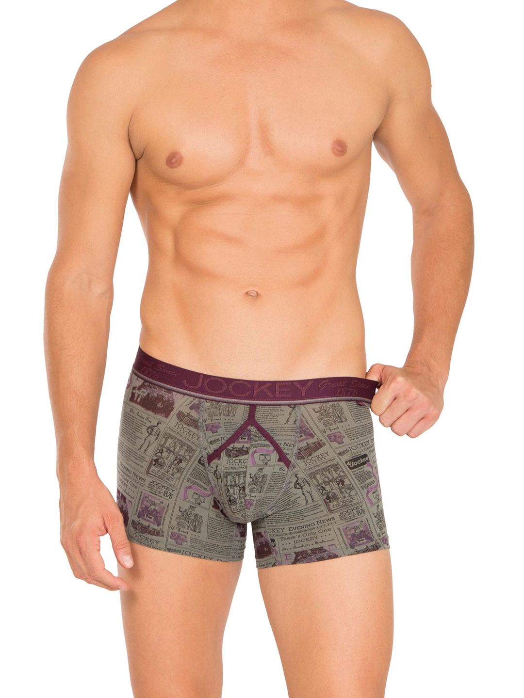 jockey men's printed trunks