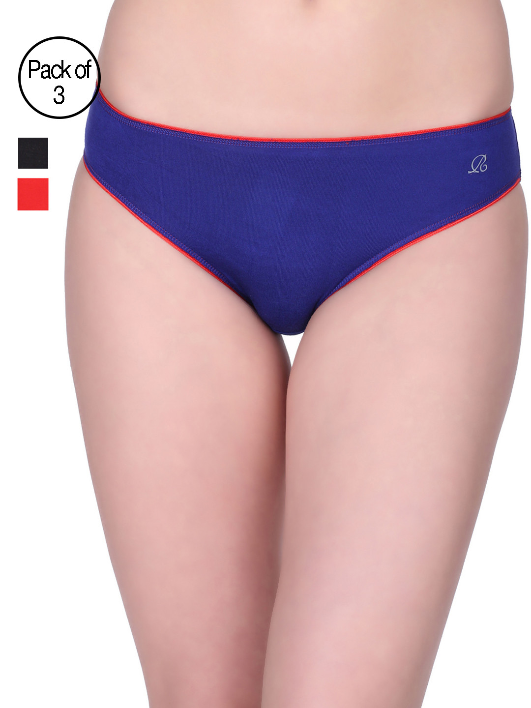 Red Rose Women Pack of 3 Printed Briefs Slush DC