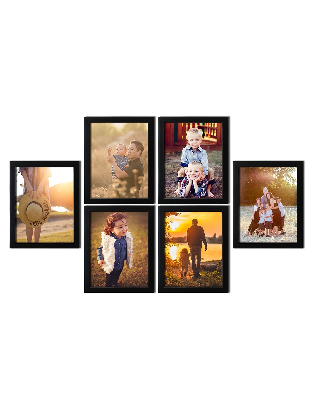 Random Set Of 6 Black Wall Photo Frames For Random Set Of 6 Black Wall Photo Frames