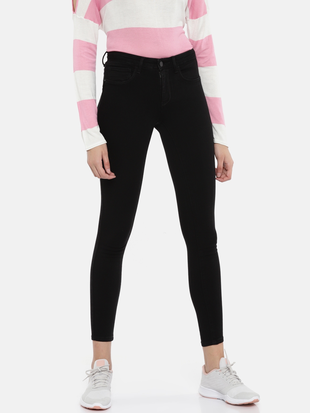 Buy ONLY Women Black Solid Cropped Jeggings - Jeggings for Women 4424643