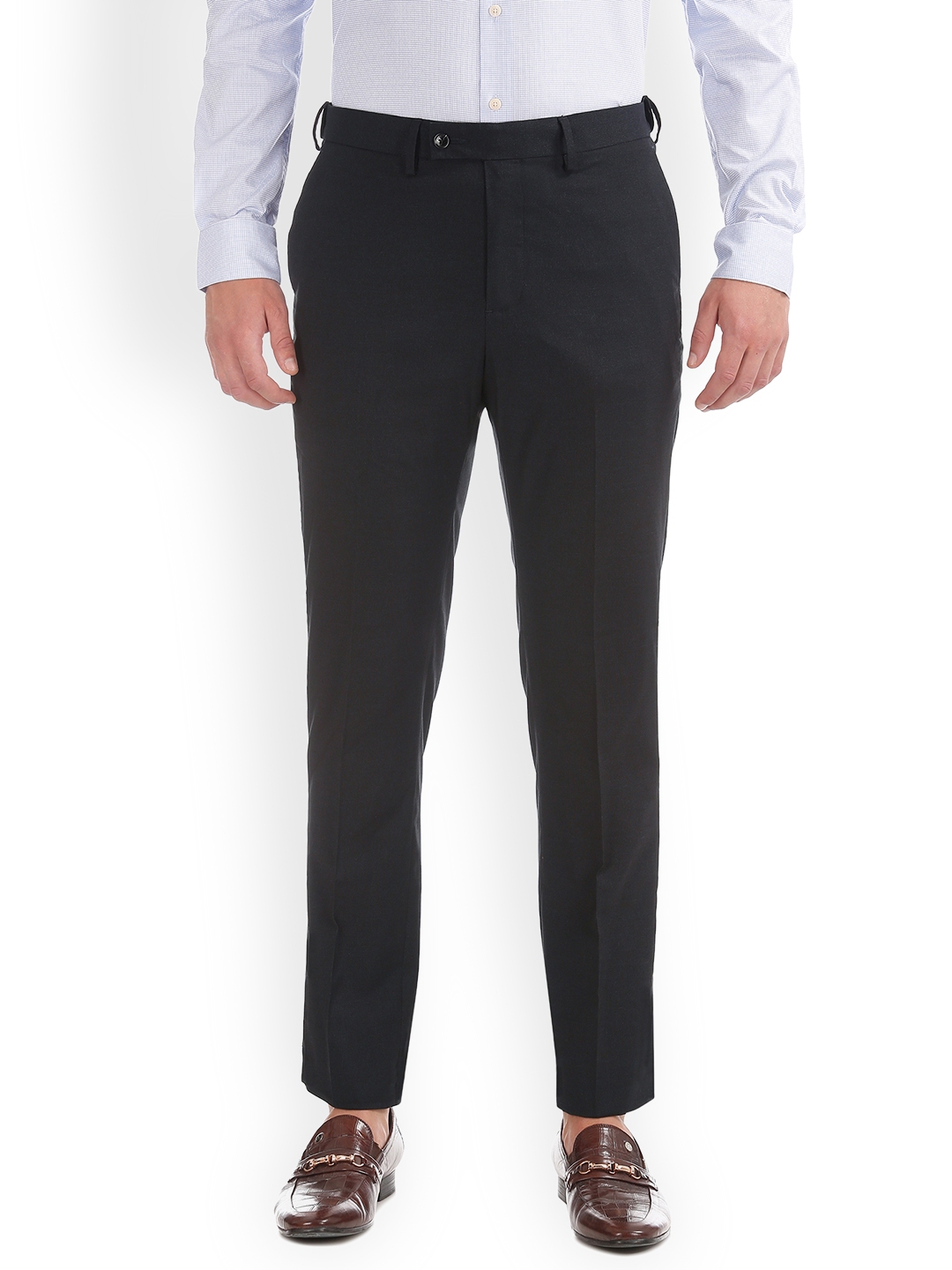 Van Heusen Academy Tapered Men Black Trousers  Buy Van Heusen Academy Tapered  Men Black Trousers Online at Best Prices in India  Flipkartcom