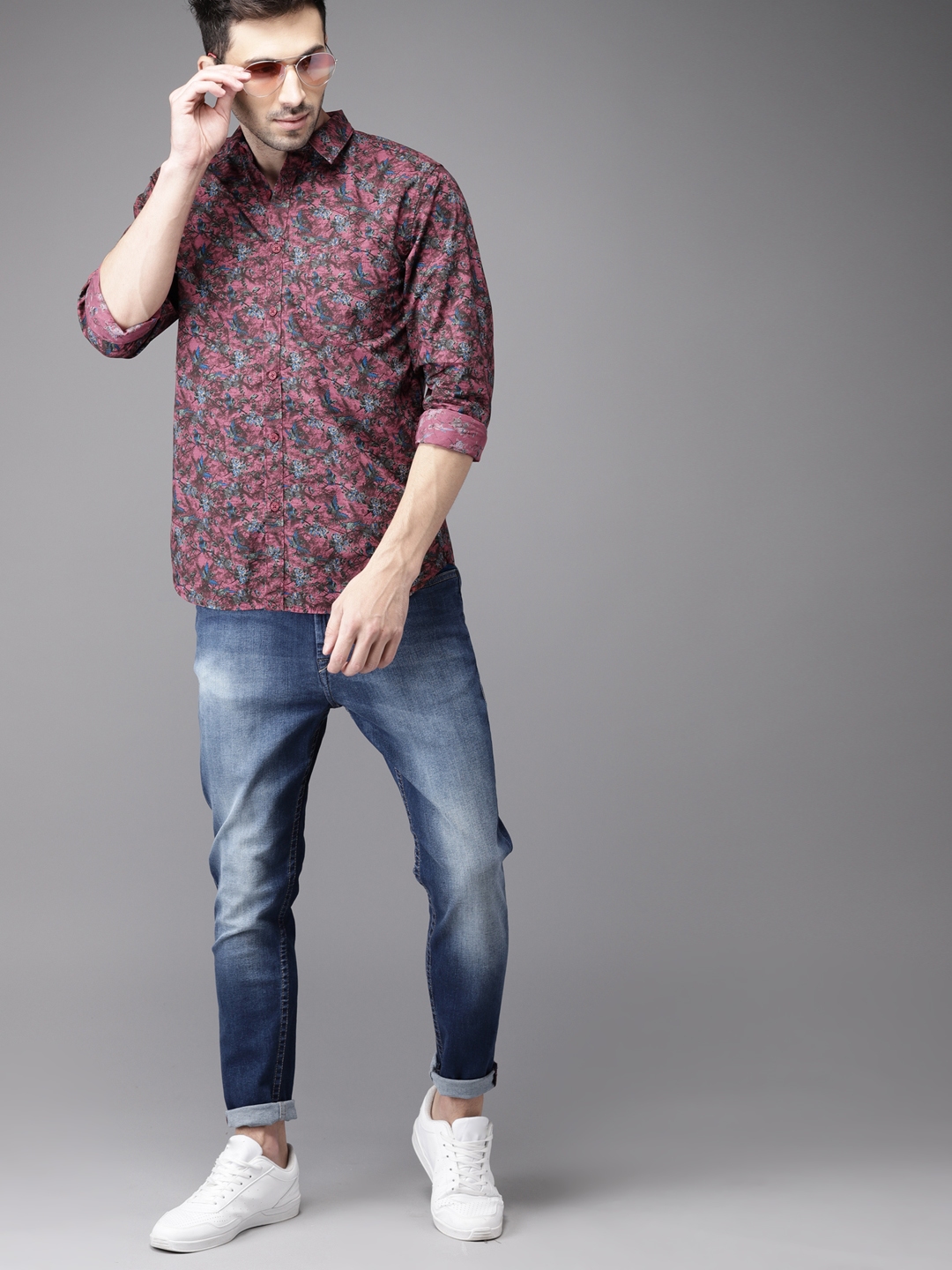 Printed shop shirts myntra
