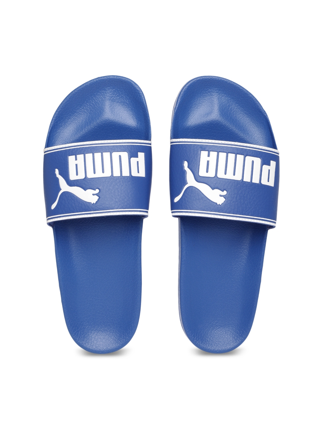puma men black printed sliders