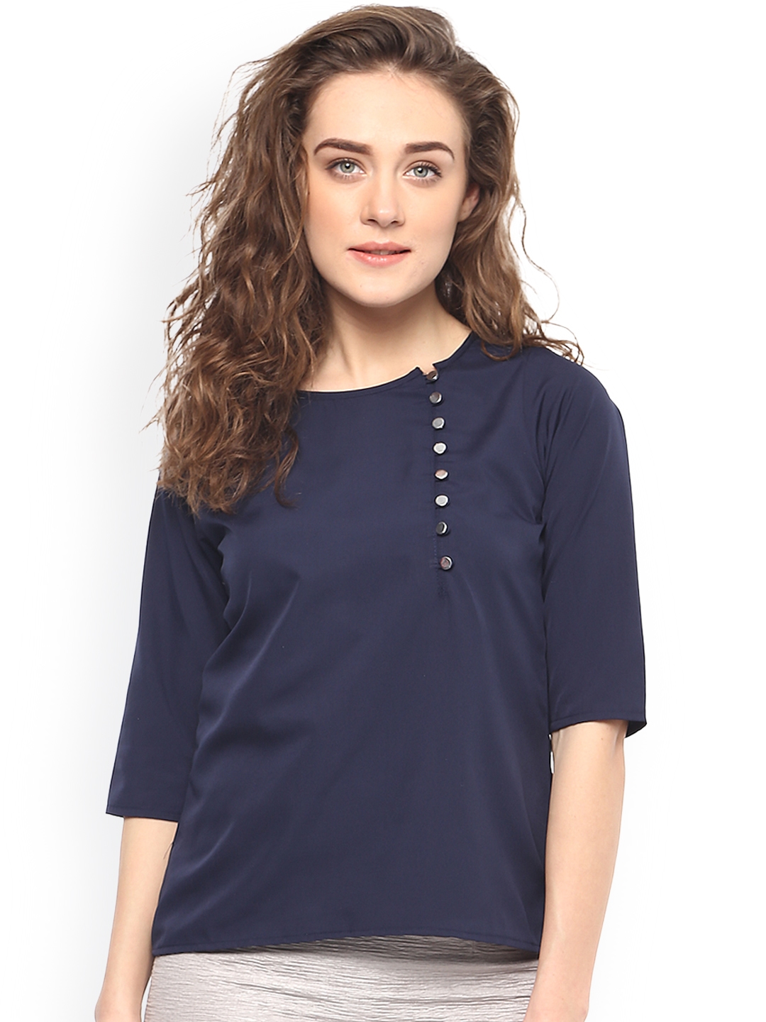 Mayra Women Blue Solid Top