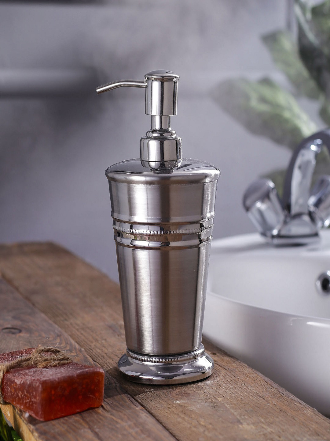 SWHF Silver-toned Liquid Soap Dispenser