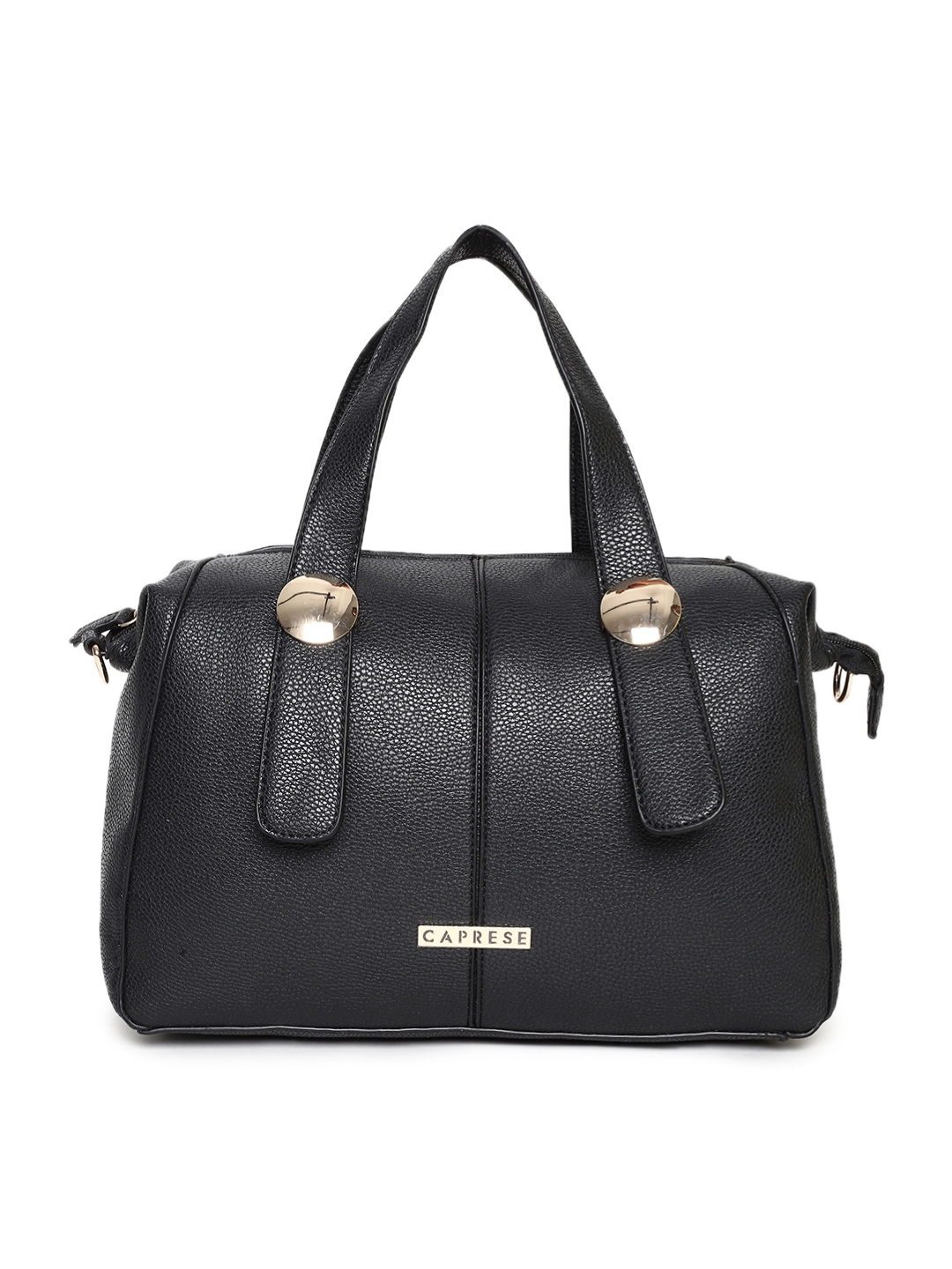 Caprese Black Solid Handheld Bag