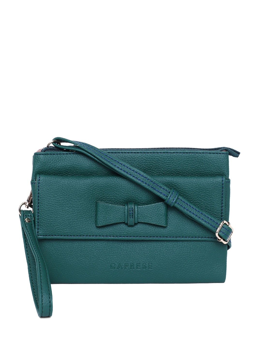 Caprese Green Solid Sling Bag