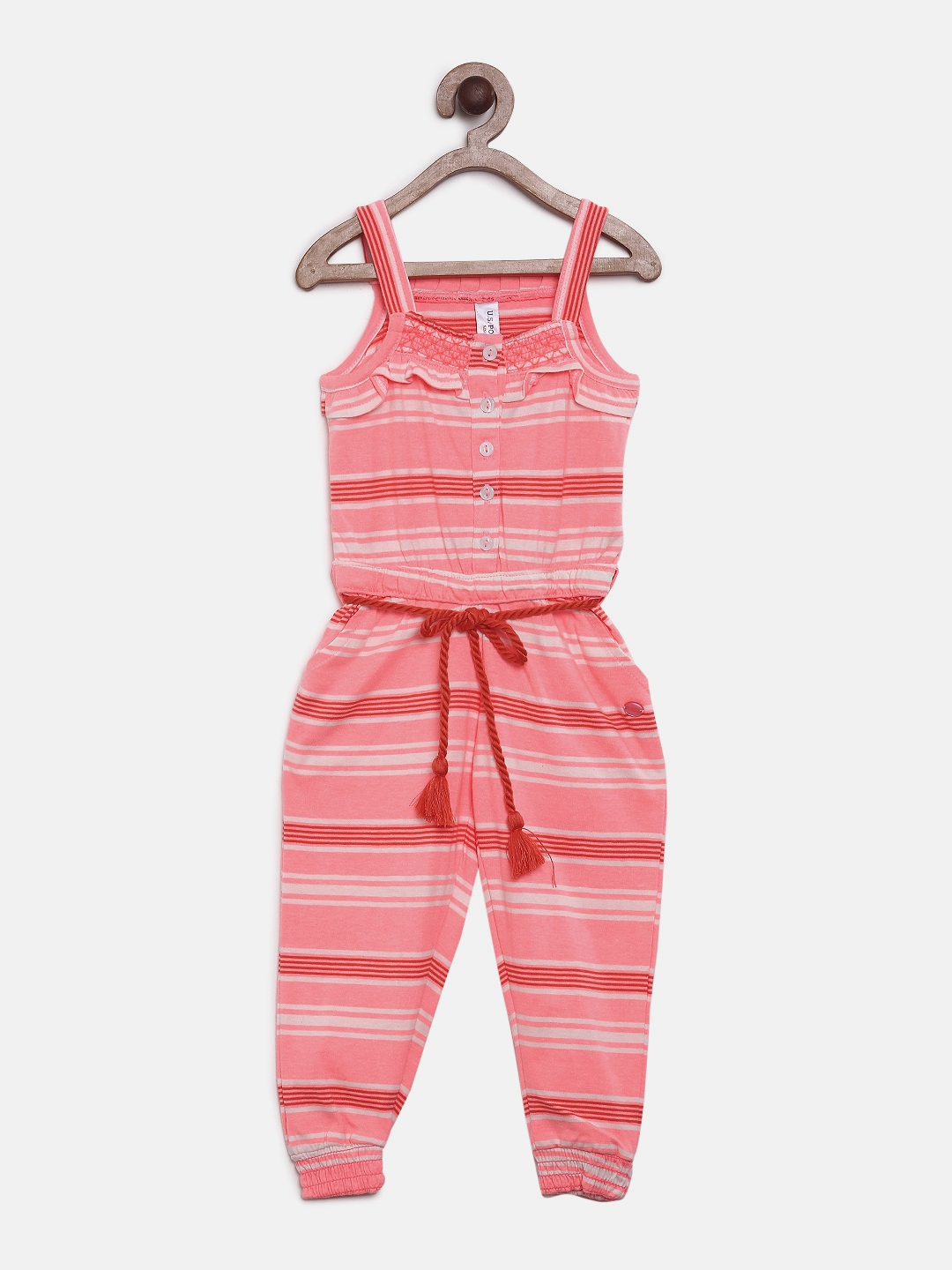 pink polo jumpsuit