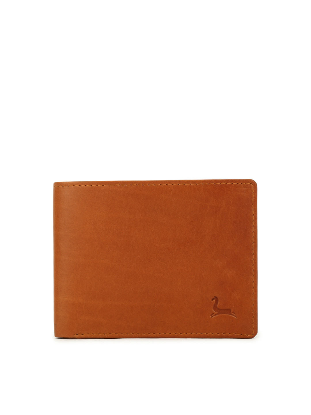 Pacific Gold Men Tan Solid Two Fold Leather Wallet