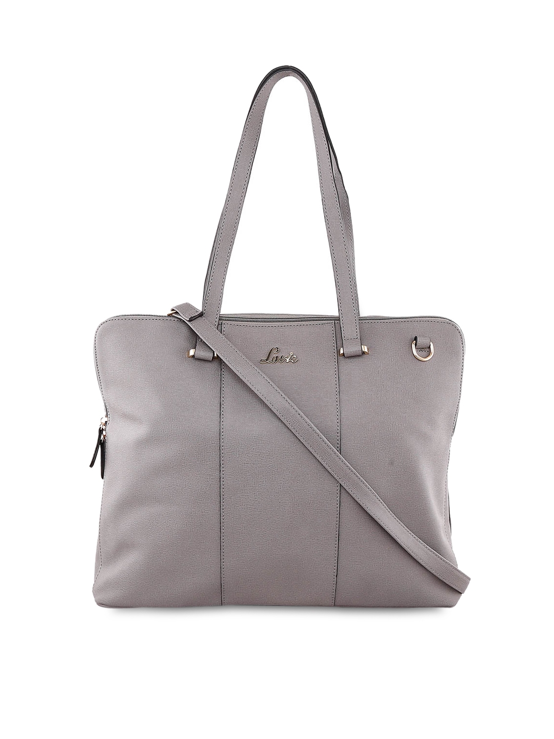 Lavie Grey Solid Shoulder Bag