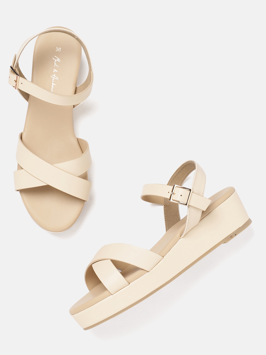 Buy Senior Girls Cream Strap Sandal 124535488 in Saudi Arabia | REDTAG