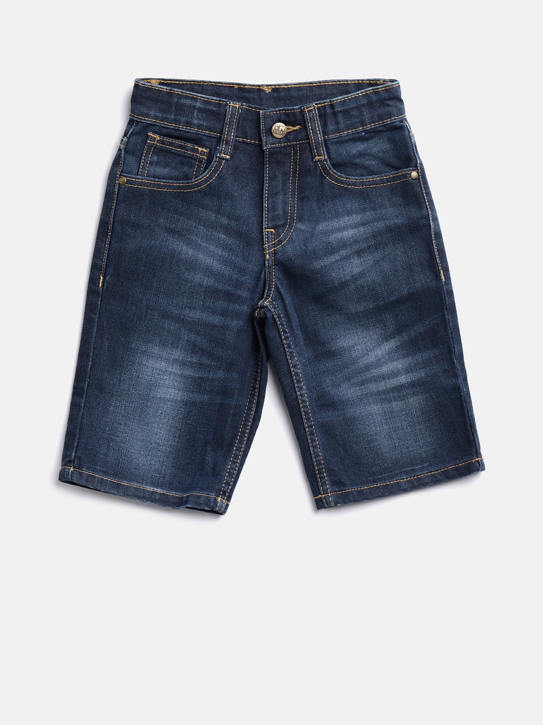 Buy Flying Machine Boys Navy Blue Washed Regular Fit Denim Shorts Shorts for Boys 4699271 Myntra