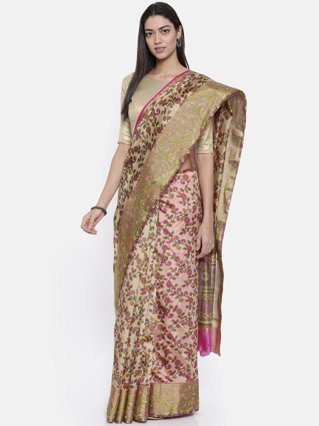 Myntra art silk sarees best sale