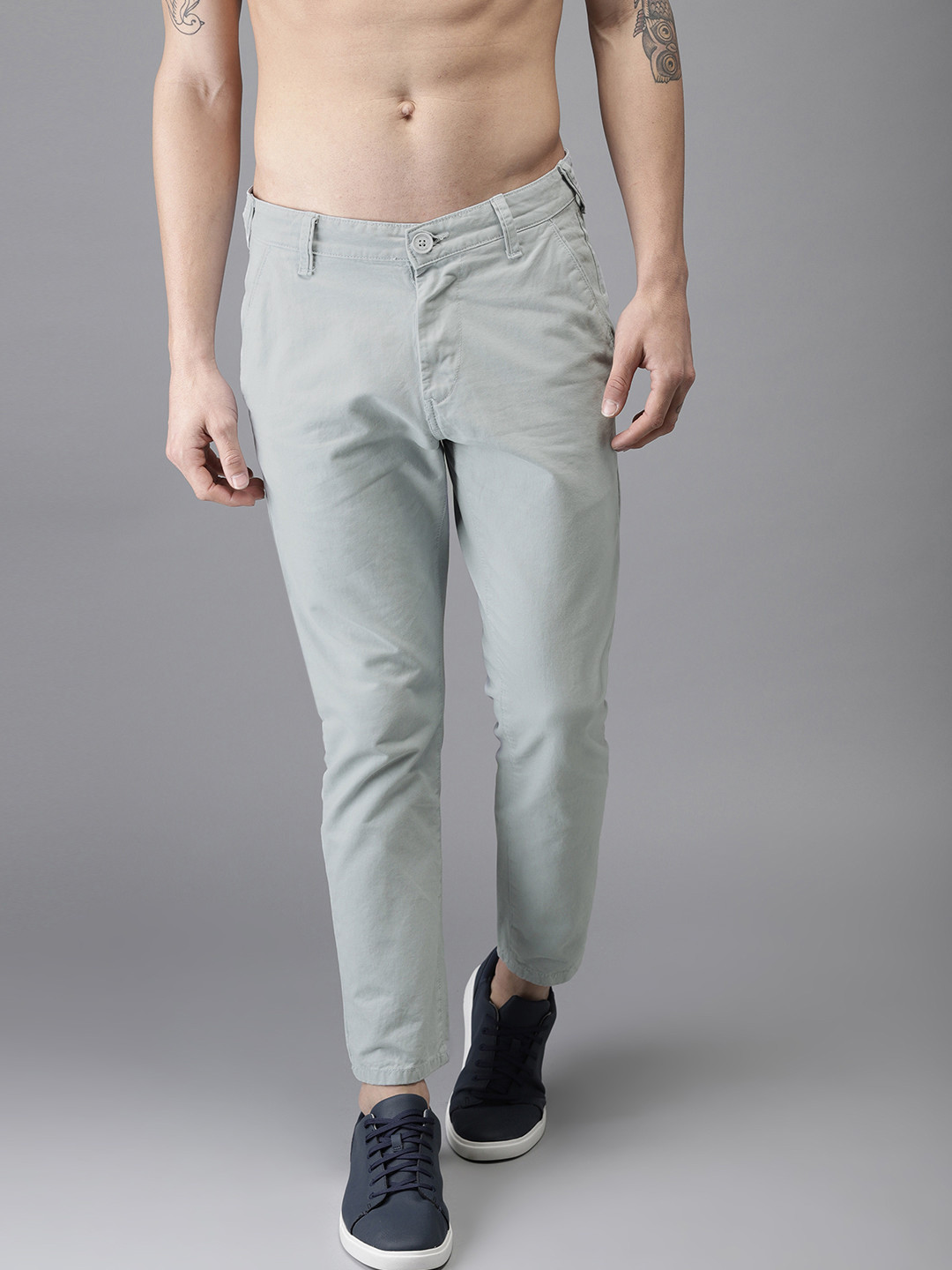 slim fit cropped chinos