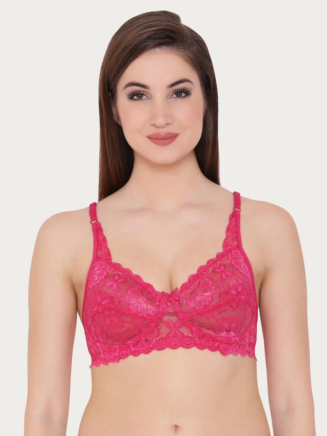 Buy Clovia Non Padded Non Wired Full Coverage Lace Bra