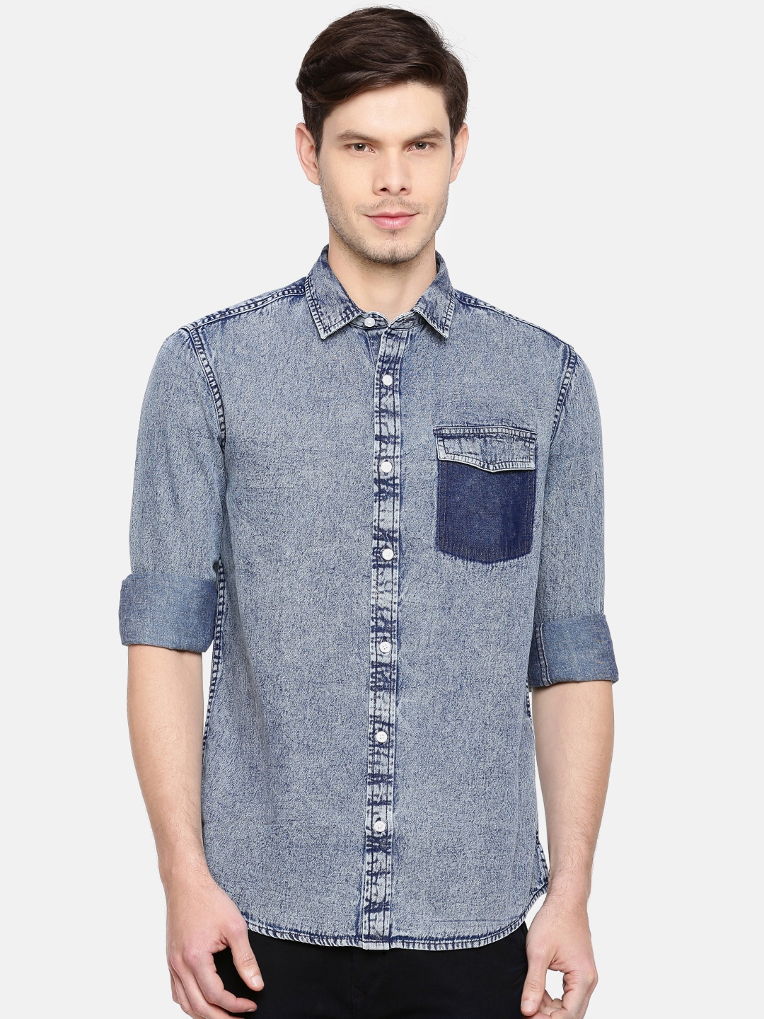 only and sons denim shirt
